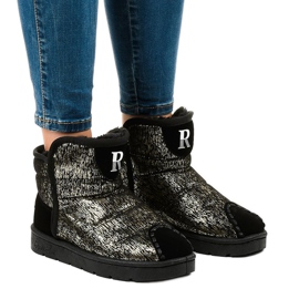 Złote eskimoski ocieplane emu FC232-17 czarne żółte