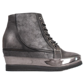 Sergio Leone Srebrne Sneakersy szare