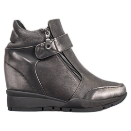 Sergio Leone Sneakersy Na Suwak szare