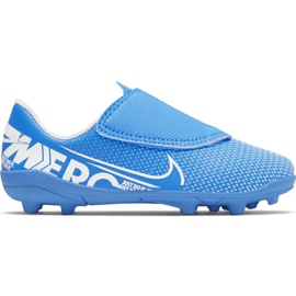 Buty piłkarskie Nike Mercurial Vapor 13 Club Mg PS(V) Jr AT8162 414 niebieskie niebieskie