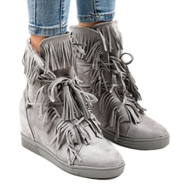 Szare sneakersy H6301A-26