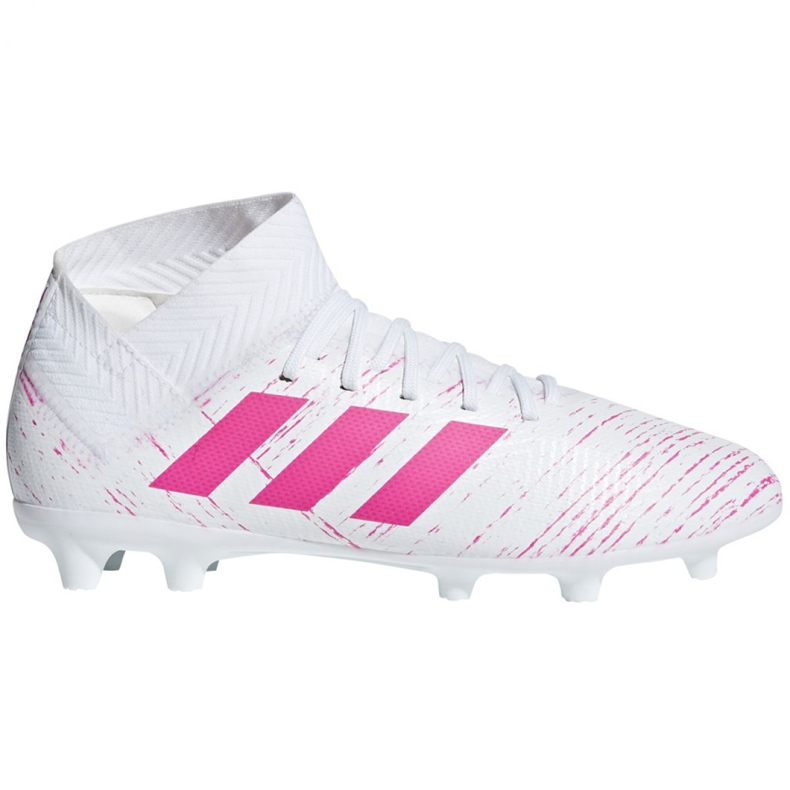 Buty piłkarskie adidas Nemeziz 18.3 Fg Jr CM8506 białe wielokolorowe