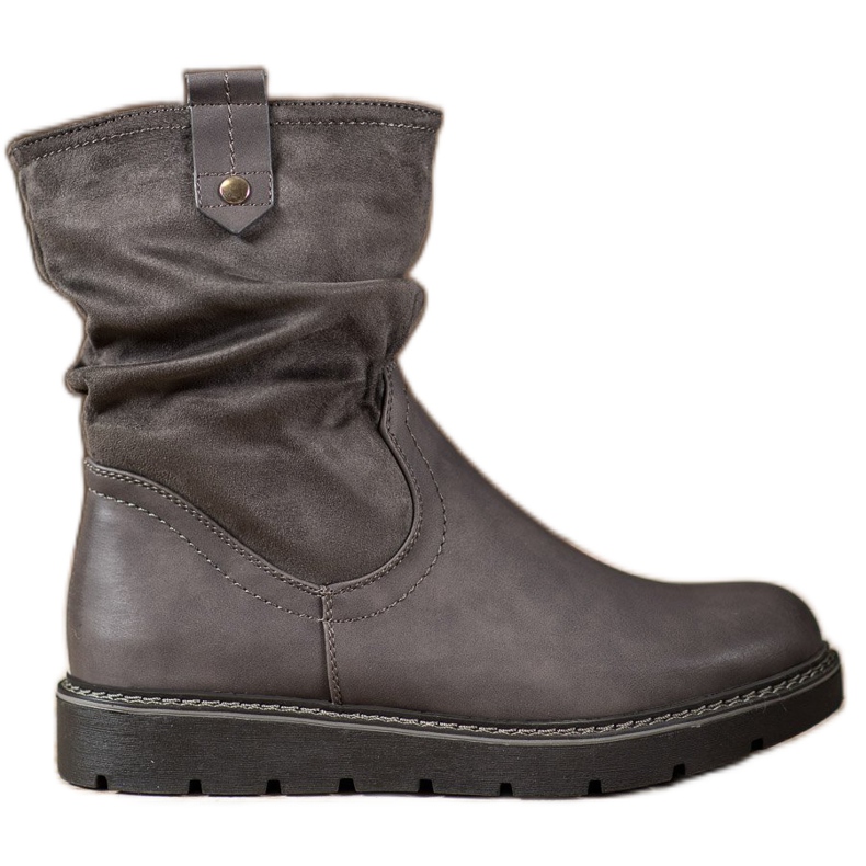 Ideal Shoes Workery Na Platformie szare