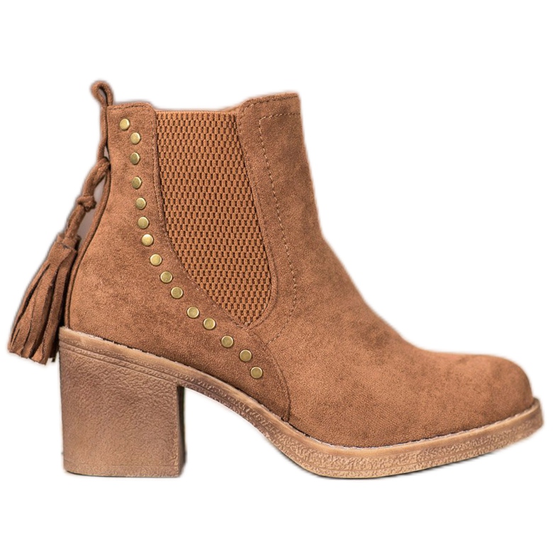 Small Swan Sztyblety Z Frędzlami brązowe