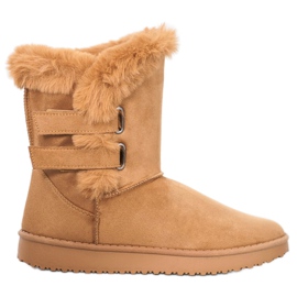 SHELOVET Ciepłe Śniegowce brązowe