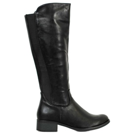 Super Me Klasyczne Kozaki Z Gumką czarne