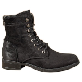 Goodin Eleganckie Zamszowe Traperki czarne