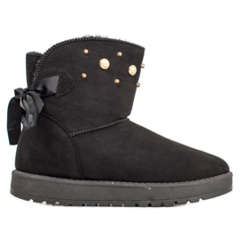 SHELOVET Mukluki Z Koralikami czarne