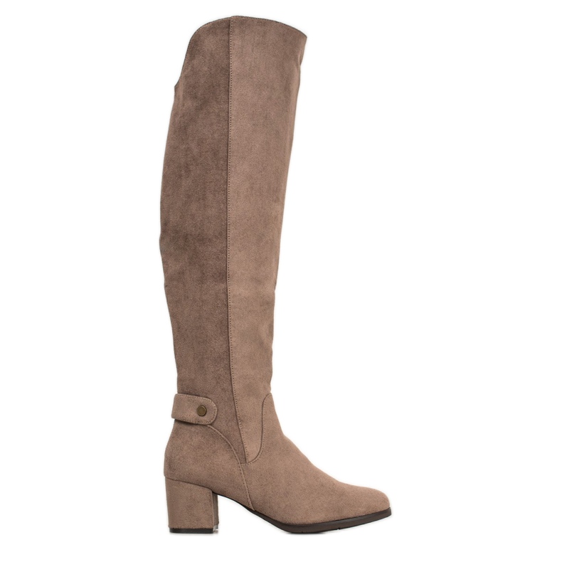 Goodin Ciepłe Kozaki Nad Kolano brązowe