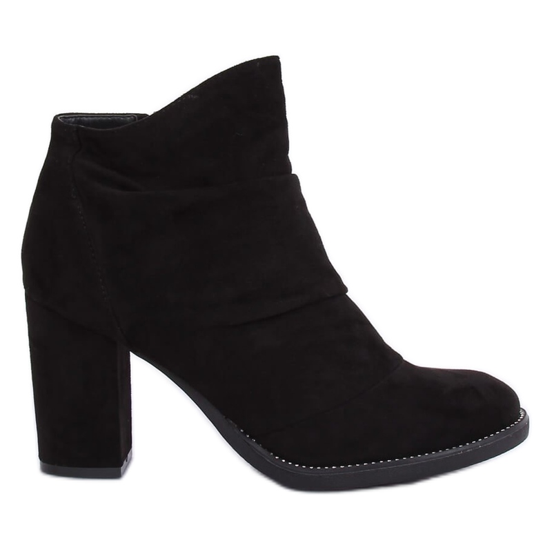 Botki na obcasie czarne FA177 Black