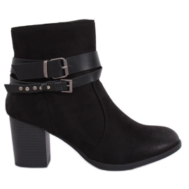 Botki na stabilnym obcasie czarne G-35 Black