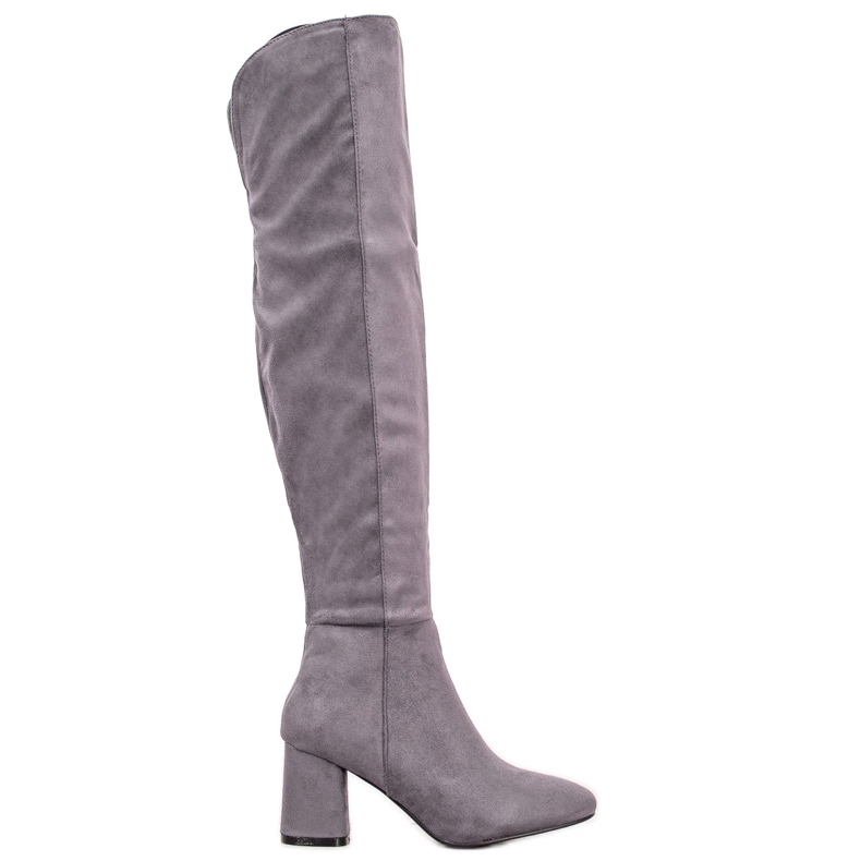 Seastar Eleganckie Kozaki Na Słupku szare