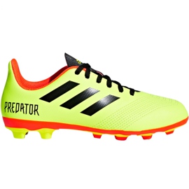 Buty piłkarskie Jr adidas Predator 18.4 FxG Jr DB2321 wielokolorowe zielone