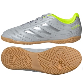 Buty halowe adidas Copa 20.4 In Jr EF8354 szare srebrny