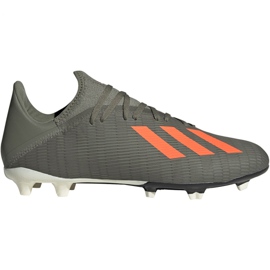 Buty piłkarskie adidas X 19.3 Fg M EF8365 zielone szare