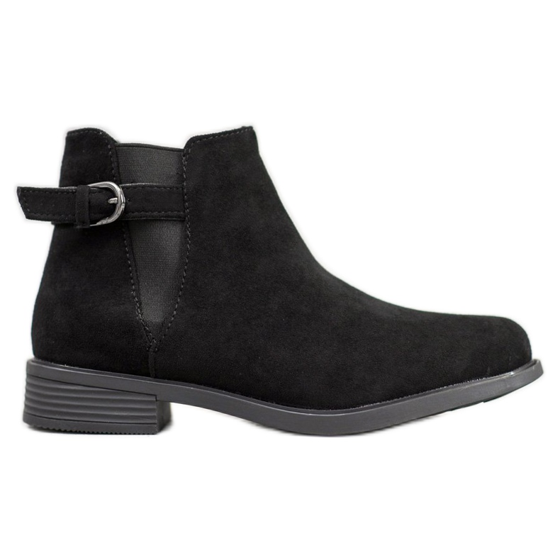 Ideal Shoes Zamszowe Botki czarne