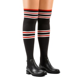 Szare kozaki muszkieterki skarpeta FD-69