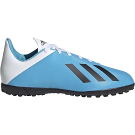 Buty piłkarskie adidas X 19.4 Tf Jr F35347 wielokolorowe niebieskie