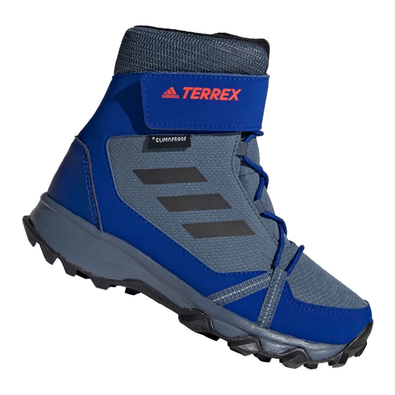 Buty adidas Terrex Snow Cf Cp Cw Jr G26579 niebieskie wielokolorowe