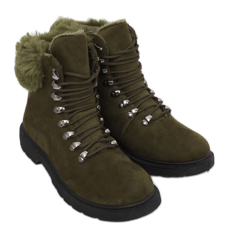 Buty traperki damskie zielone Y260-9 Green Ii Gatunek