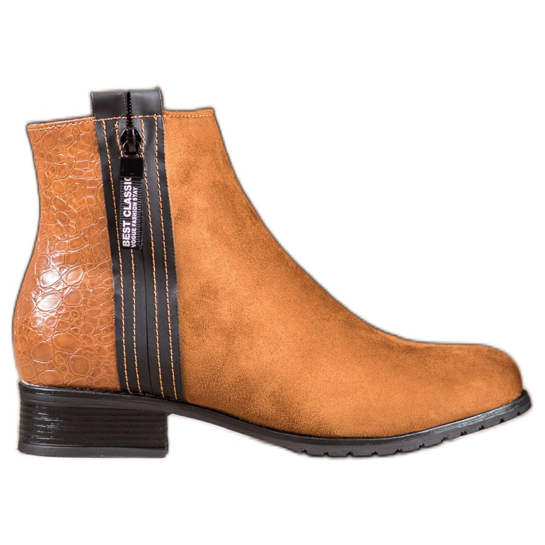 Erynn Botki Z Ozdobnym Zamkiem brązowe