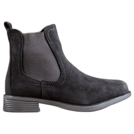 Ideal Shoes Casualowe Sztyblety czarne