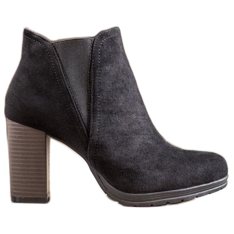 SHELOVET Wsuwane Botki Na Słupku czarne