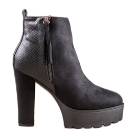 Weide Ocieplane Botki Na Platformie czarne