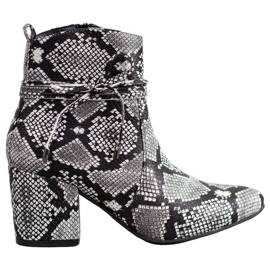 SHELOVET Botki Na Słupku wielokolorowe