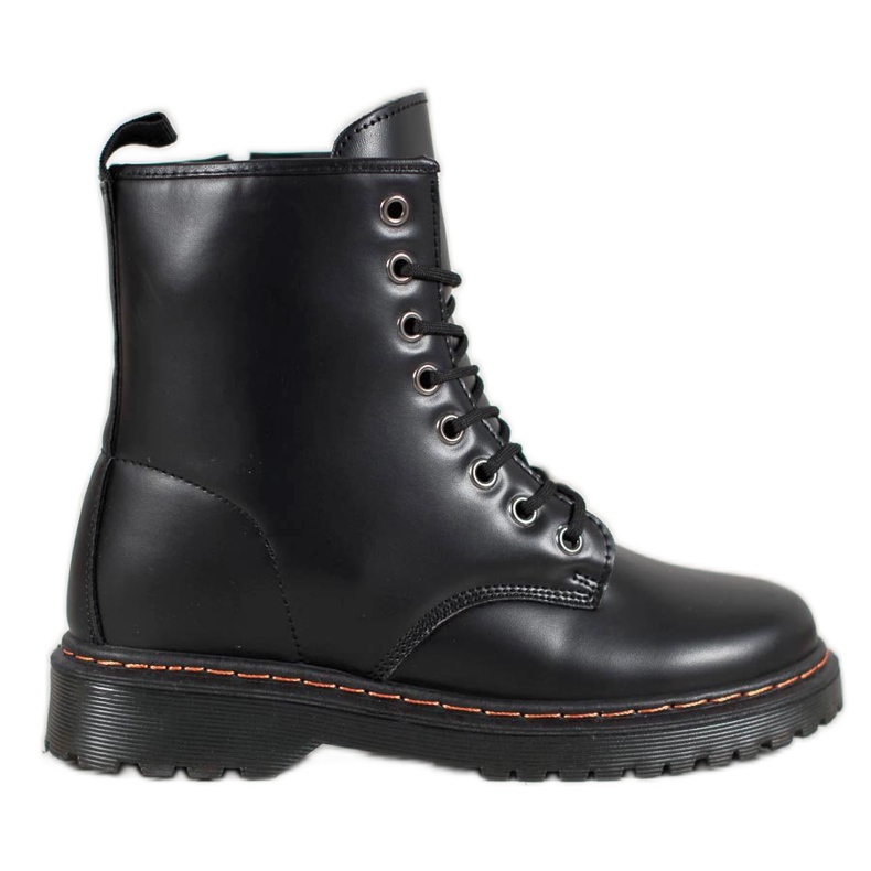 SHELOVET Czarne Workery Z Eko Skóry