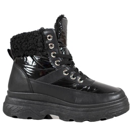 Bella Paris Sneakersy Z Kożuszkiem czarne