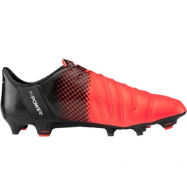 Buty piłkarskie Puma evoPOWER 1.3 Lth Fg M 103850 01 wielokolorowe pomarańczowe