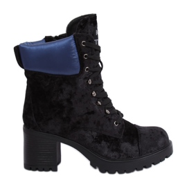 Workery welurowe czarne K1835203 Negro