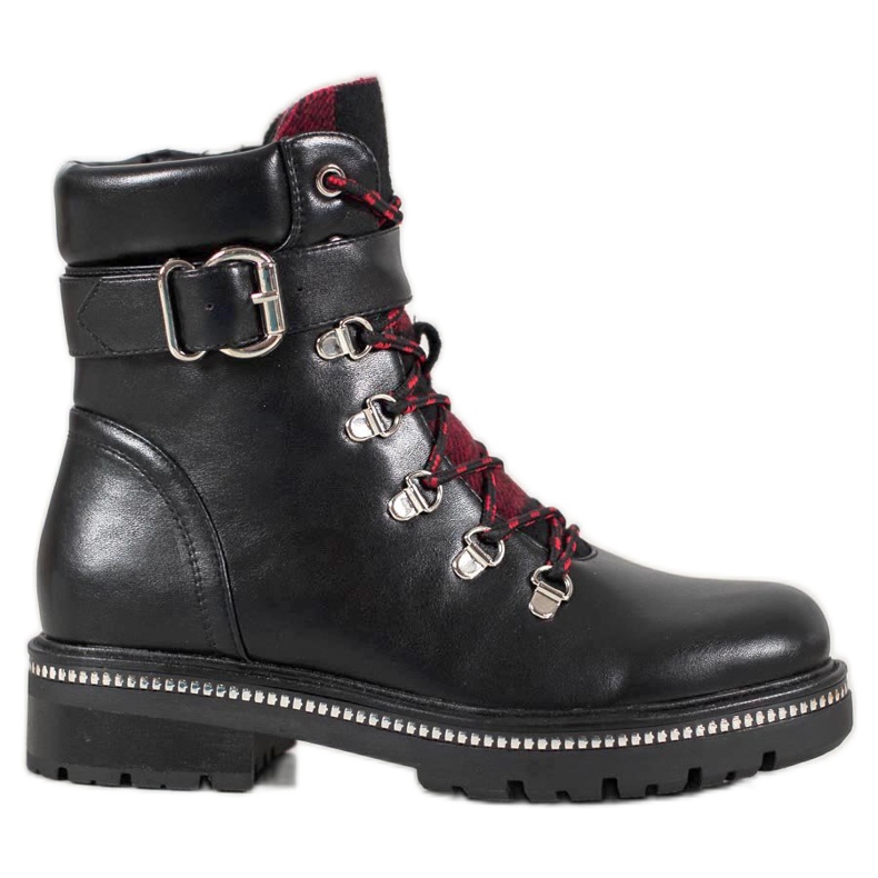 SHELOVET Rockowe Workery czarne