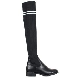 Bestelle Modne Wsuwane Kozaki czarne