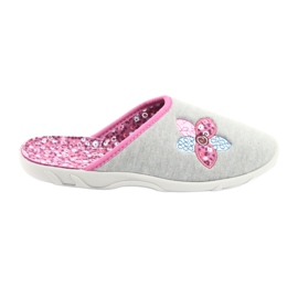 Befado kolorowe obuwie damskie 235D155 szare