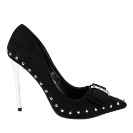 Czarne czółenka na szpilce NF-05