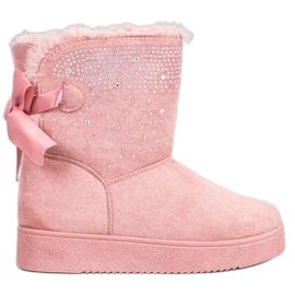 SHELOVET Mukluki Z Kryształkami różowe