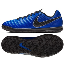 Buty piłkarskie Nike Tiempo Legend 7 Club Ic Jr AH7260 400 granatowe niebieskie