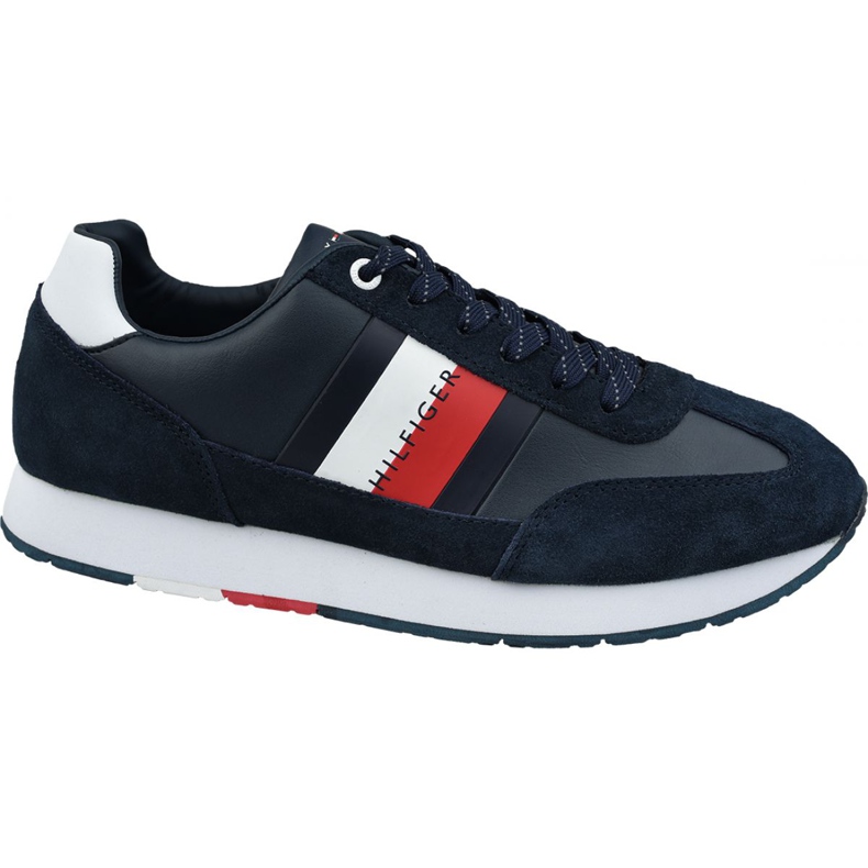 Buty Tommy Hilfiger Corporate Leather Flag Runner M FM0FM02380 403 granatowe