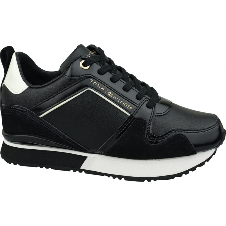 Buty Tommy Hilfiger Leather Wedge Sneaker W FW0FW04420 990 czarne