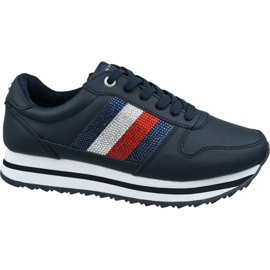 Buty Tommy Hilfiger Tommy Retro Crystal Sneaker W FW0FW04683 Cki granatowe