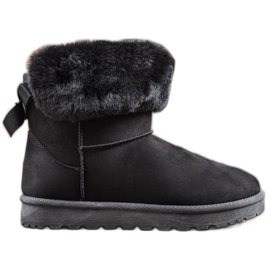 SHELOVET Mukluki Z Futerkiem czarne
