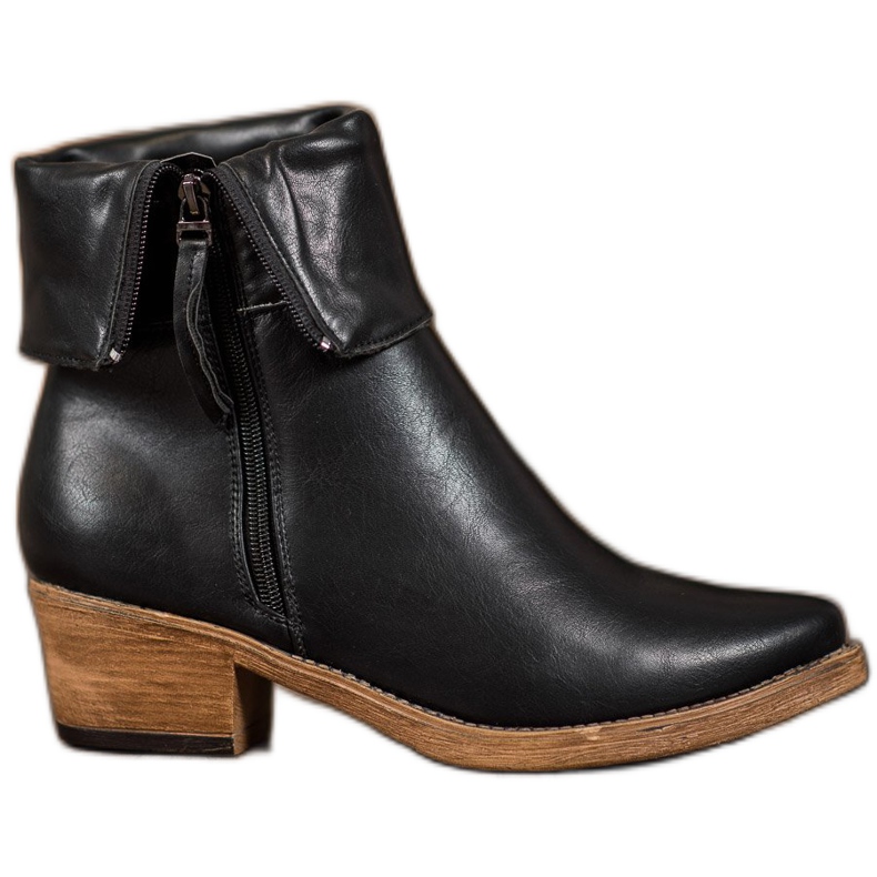 Kylie Kowbojki Z Wywijaną Cholewką czarne