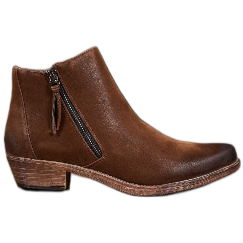 Kylie Kowbojki Na Suwak brązowe