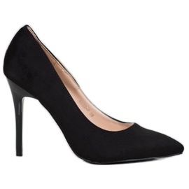 R'S Zamszowe Szpilki czarne