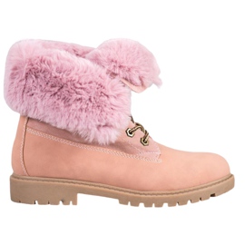 Vices Różowe Trapery Z Wywijaną Cholewką