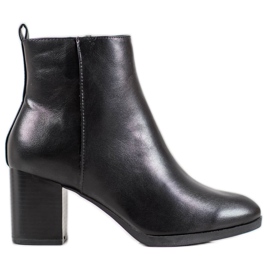 Weide Wygodne Botki Na Słupku czarne