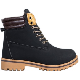 SHELOVET Ciepłe Trapery Na Platformie czarne