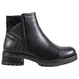 Bestelle Klasyczne Workery Na Platformie czarne